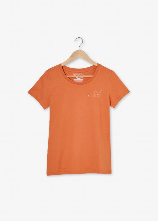 T-Shirt "YEEHAW" Papaya